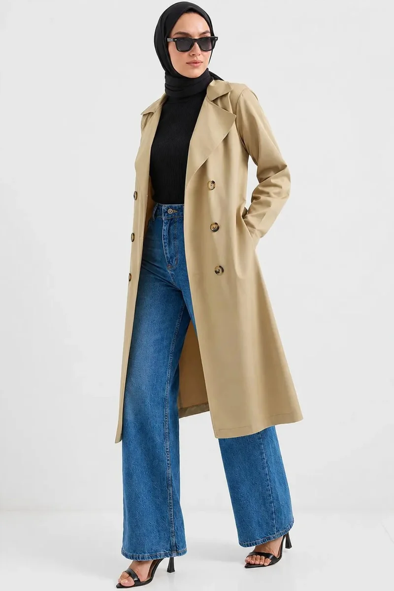 بيغ دارت BDART Double Breasted Long Trench Coat