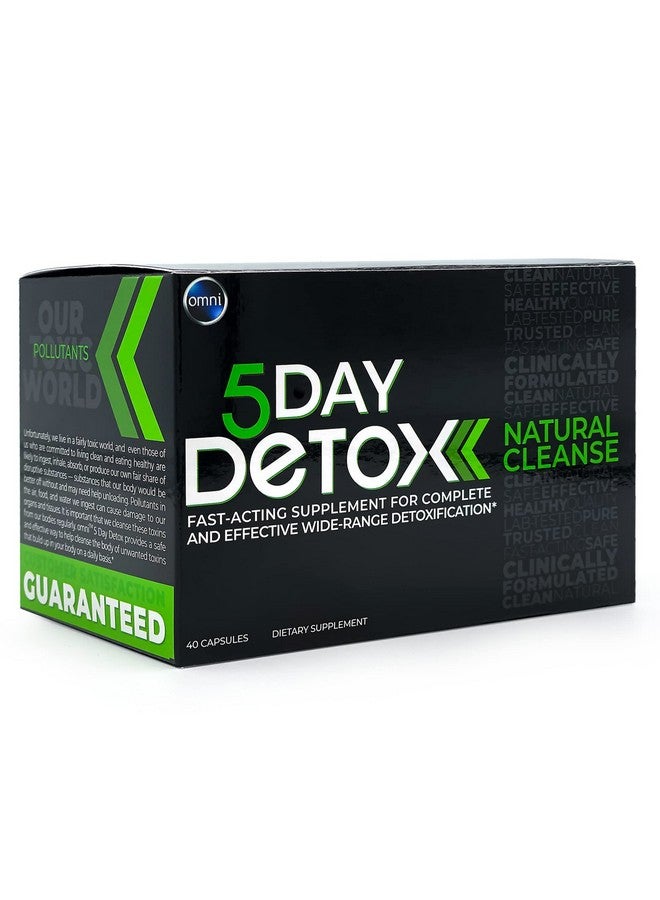 Wellgenix Omni 5 Day Detox Cleanse - Premium Natural Body Detox Supplement, 40 Capsules for Toxin Removal, Total Body Purge, Supports Healthy Liver, Kidneys, Urinary Tract, & Digestive System - Image 1