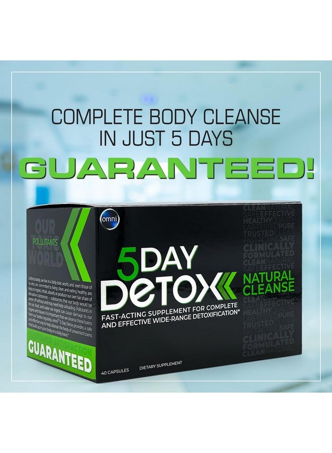 Wellgenix Omni 5 Day Detox Cleanse - Premium Natural Body Detox Supplement, 40 Capsules for Toxin Removal, Total Body Purge, Supports Healthy Liver, Kidneys, Urinary Tract, & Digestive System - Image 4
