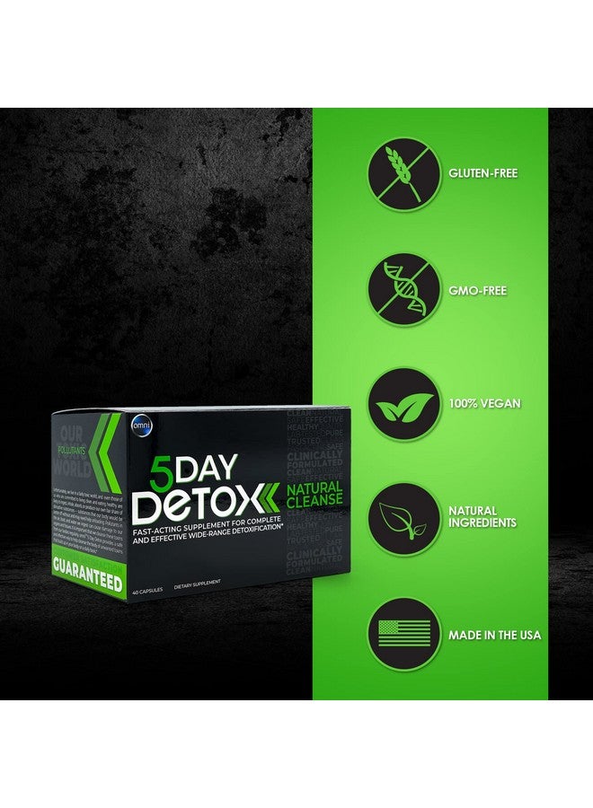 Wellgenix Omni 5 Day Detox Cleanse - Premium Natural Body Detox Supplement, 40 Capsules for Toxin Removal, Total Body Purge, Supports Healthy Liver, Kidneys, Urinary Tract, & Digestive System - Image 3