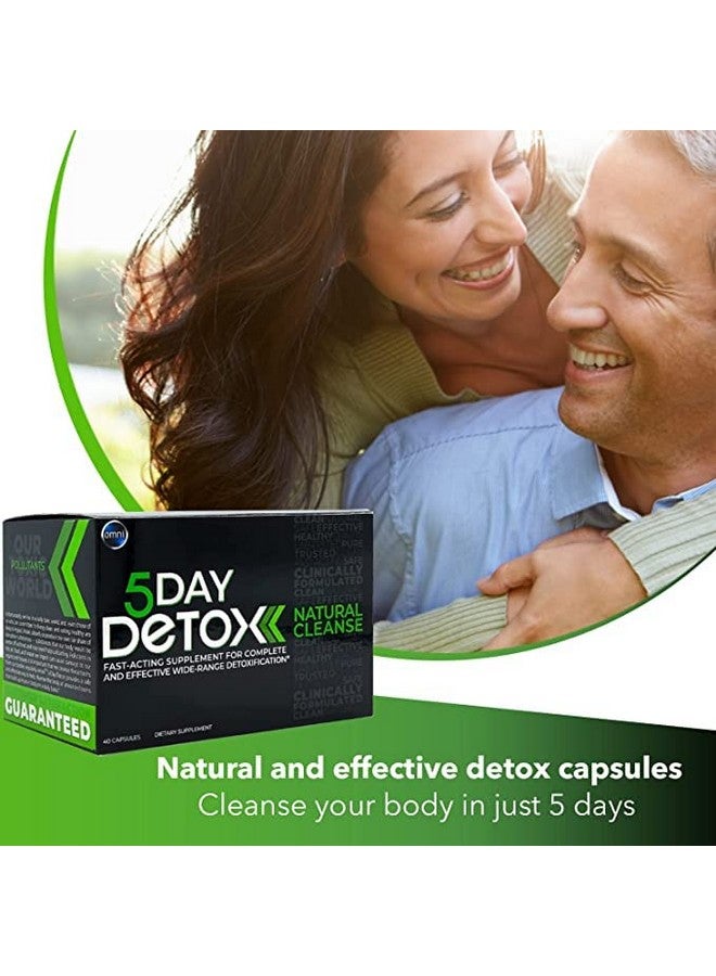 Wellgenix Omni 5 Day Detox Cleanse - Premium Natural Body Detox Supplement, 40 Capsules for Toxin Removal, Total Body Purge, Supports Healthy Liver, Kidneys, Urinary Tract, & Digestive System - Image 5