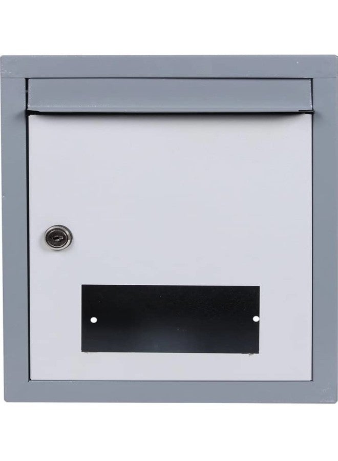 SPYLOCK Metal Suggestion Box/Compaint Box/Mail Box/Letter Box/Wall Mountable Box/Donation Box/Suggestion Box for Office -School-Collage Grey - Image 2