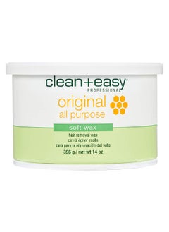 Clean + Easy Clean + Easy Original Wax, All-Purpose Soft Hair Removal Wax, Great For Any Hair Type, 14 oz 