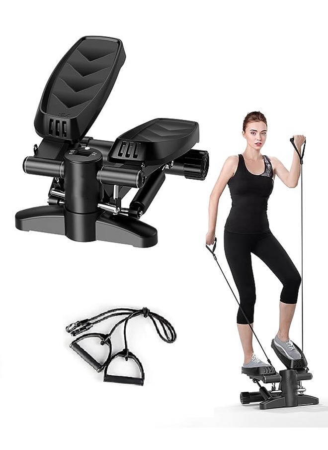 Sharpdo Mini Mute The Sound Stair Stepper,300LBS Loading Capacity, with LCD Monitor Resistance Rope Hydraulic Fitness Stepper for Home Desk or Office Workouts  - Image 1