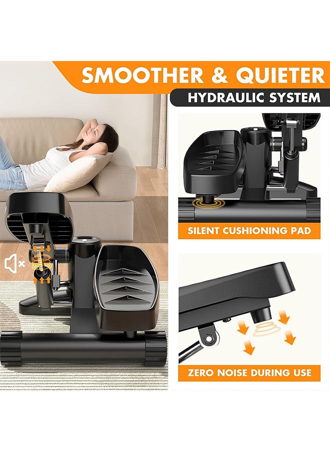 Sharpdo Mini Mute The Sound Stair Stepper,300LBS Loading Capacity, with LCD Monitor Resistance Rope Hydraulic Fitness Stepper for Home Desk or Office Workouts  - Image 5