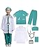 ANPHILE Kids Doctor Veterinarian Costume Vet Costume for Kids with Doctor Coat Career Day Costumes for Girls Boys - Image 2