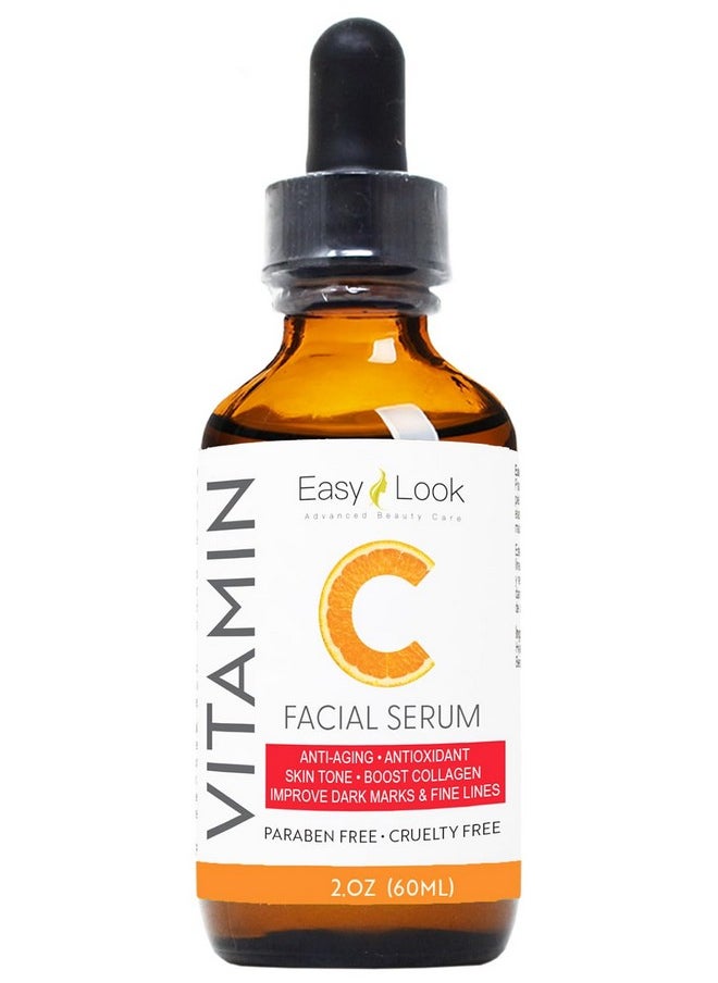 EASY LOOK - Vitamin C Face Serum Anti Aging Facial Serum With Vitamin C For Dark Spots Even Skin Tone Eye Area Fine Lines & Wrinkles 2 Fl Oz - Image 1