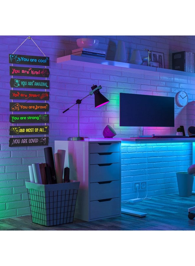 Maitys Game Room Decor for Boys Bedroom, Inspirational Wall Decoration, Wood Gaming Room Decor for Boys Playroom, Hanging Plaques Signs for Teen Gamer Bedroom - Image 4