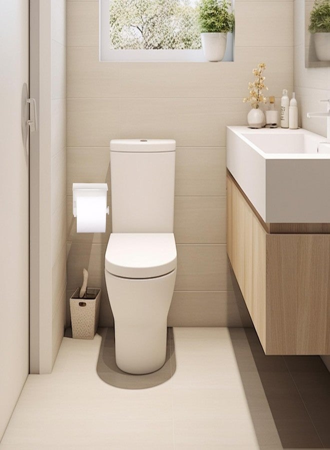 Bjiotun Self Adhesive Toilet Paper Holder White, Bathroom Toilet Paper Holder Wall Mount, Heavy Duty Rustproof Towel Holder for Bathroom and Kitchen - Image 3