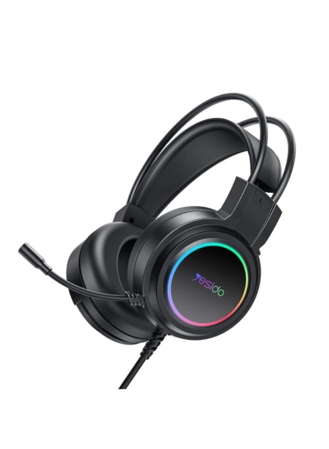 Yesido Yesido EK05 Hd Microphone 3d Stereo Acoustics Usb Interface Rgb Gaming Wired Headset Z93632924418661EE4A23Z
