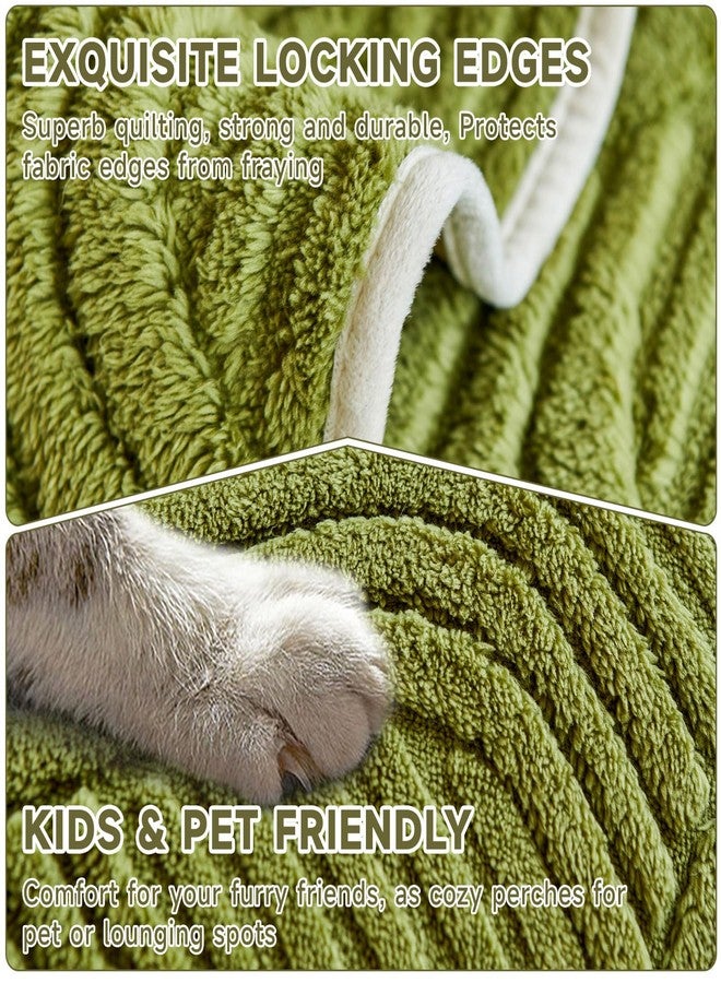 OTOB Sofa Covers Dog Couch Cover Washable, Fuzzy Plush Sofa Slipcovers Furniture Protector, Non Slip Pet Couch Covers for 3 Cushion Couch Sofa, All Seasons, 1 Piece (Matcha Green, 35.4"x82.7") - Image 4