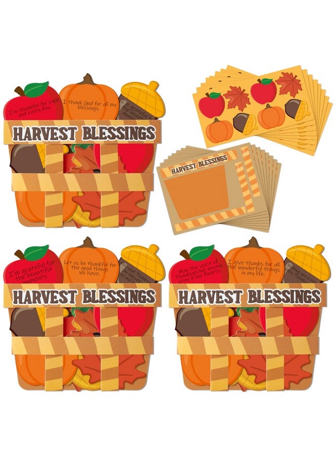 BeYumi Fall Harvest Basket Craft - 28Pcs Fall Harvest Blessing Basket Craft Kit Diy Autumn Religious Bushell Of Thanks Thanksgiving Gratitude Paper Craft Supplies School Classroom Activities For Kids - Image 1