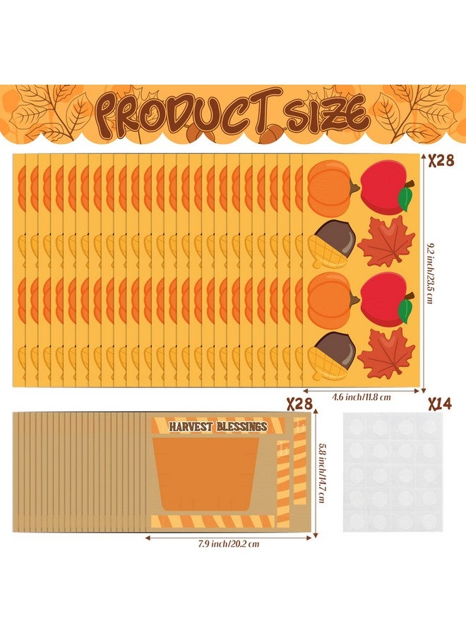 BeYumi Fall Harvest Basket Craft - 28Pcs Fall Harvest Blessing Basket Craft Kit Diy Autumn Religious Bushell Of Thanks Thanksgiving Gratitude Paper Craft Supplies School Classroom Activities For Kids - Image 2