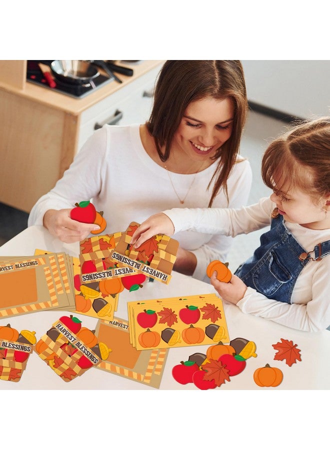 BeYumi Fall Harvest Basket Craft - 28Pcs Fall Harvest Blessing Basket Craft Kit Diy Autumn Religious Bushell Of Thanks Thanksgiving Gratitude Paper Craft Supplies School Classroom Activities For Kids - Image 5