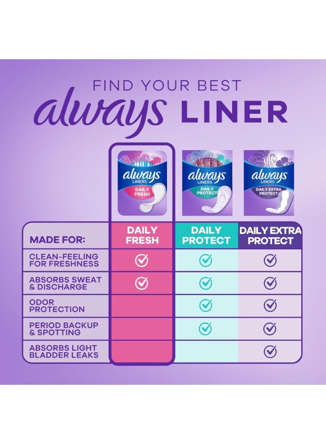 Always بطانات يومية رقيقة للنساء، امتصاص خفيف، بدون رائحة، 162 قطعة (قد يختلف التعبئة) - Image 2