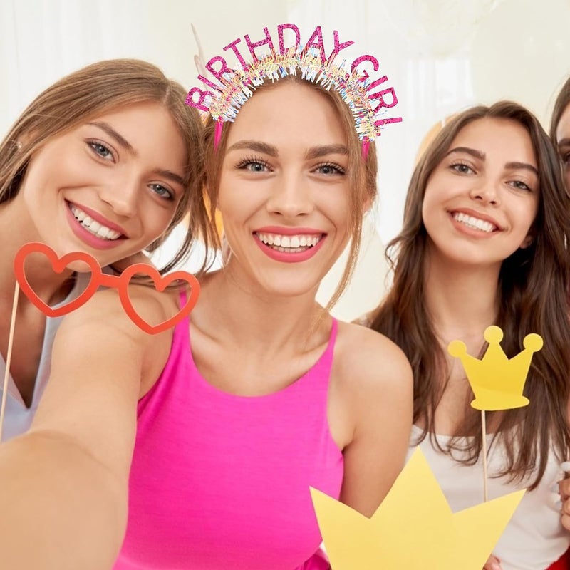 CIEHER Birthday Girl Headband Birthday Crown for Women Girls - Image 2