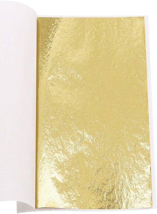 ASK VARK WALA Imitation K Gold Metal Leaf Sheets - 100 Pieces, 8 cm x 8.5 cm - Image 1