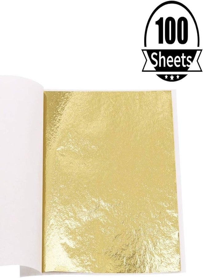 ASK VARK WALA Imitation K Gold Metal Leaf Sheets - 100 Pieces, 8 cm x 8.5 cm - Image 3