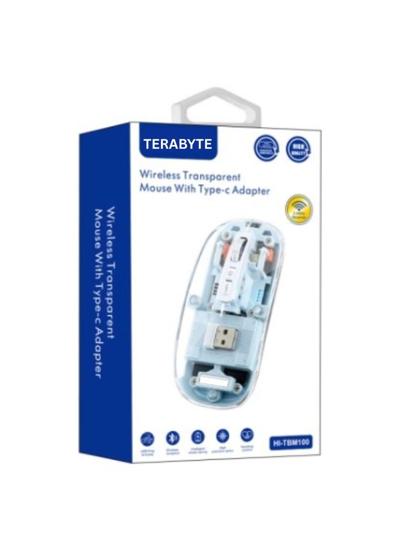 Terabyte BLUETOOTH Wireless&2.4G Mouse USB& TYPE C - Image 1