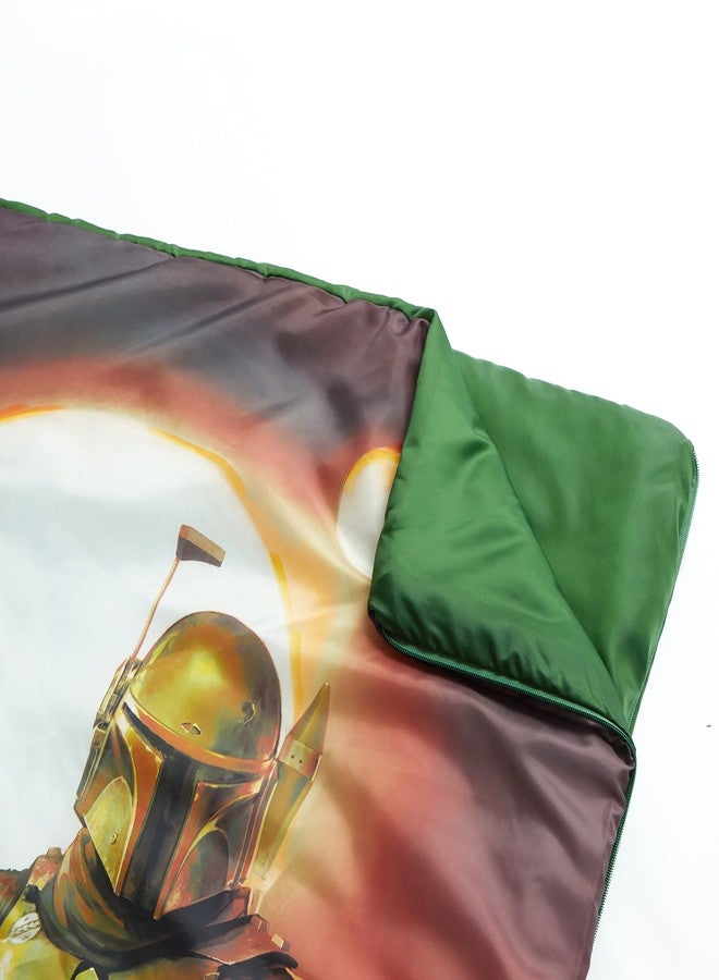 Idea Nuova Boba Fett 2 Piece Sling Bag and Sleeping Bag Set, 26" Wx46 L,Ideal for Sleepovers & Travel for Ages 3+ - Image 2