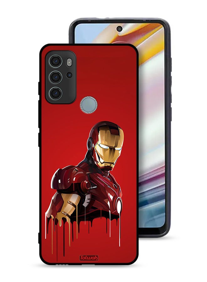 Tolwak Motorola Moto G60S Protective Case Cover Iron Man Art - Image 1