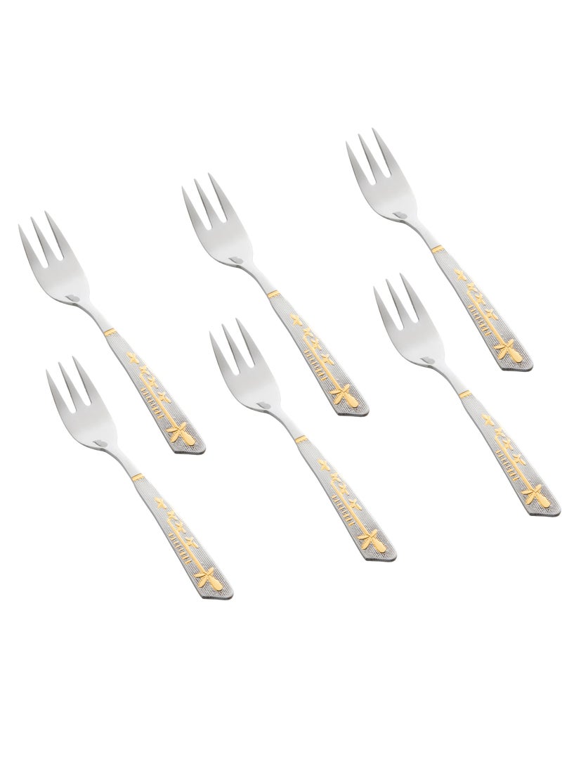 Hic Stainless Steel Cutlery Set Silver With Gold 30 Pieces  - Image 3