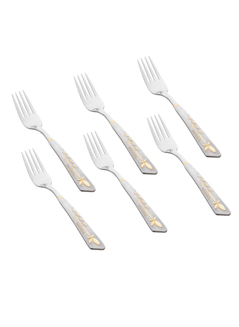 Hic Stainless Steel Cutlery Set Silver With Gold 30 Pieces  - Image 5
