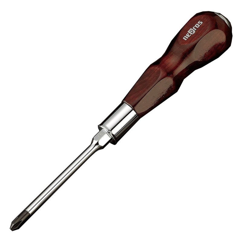 Nepros Wooden Grip Screwdriver Cross