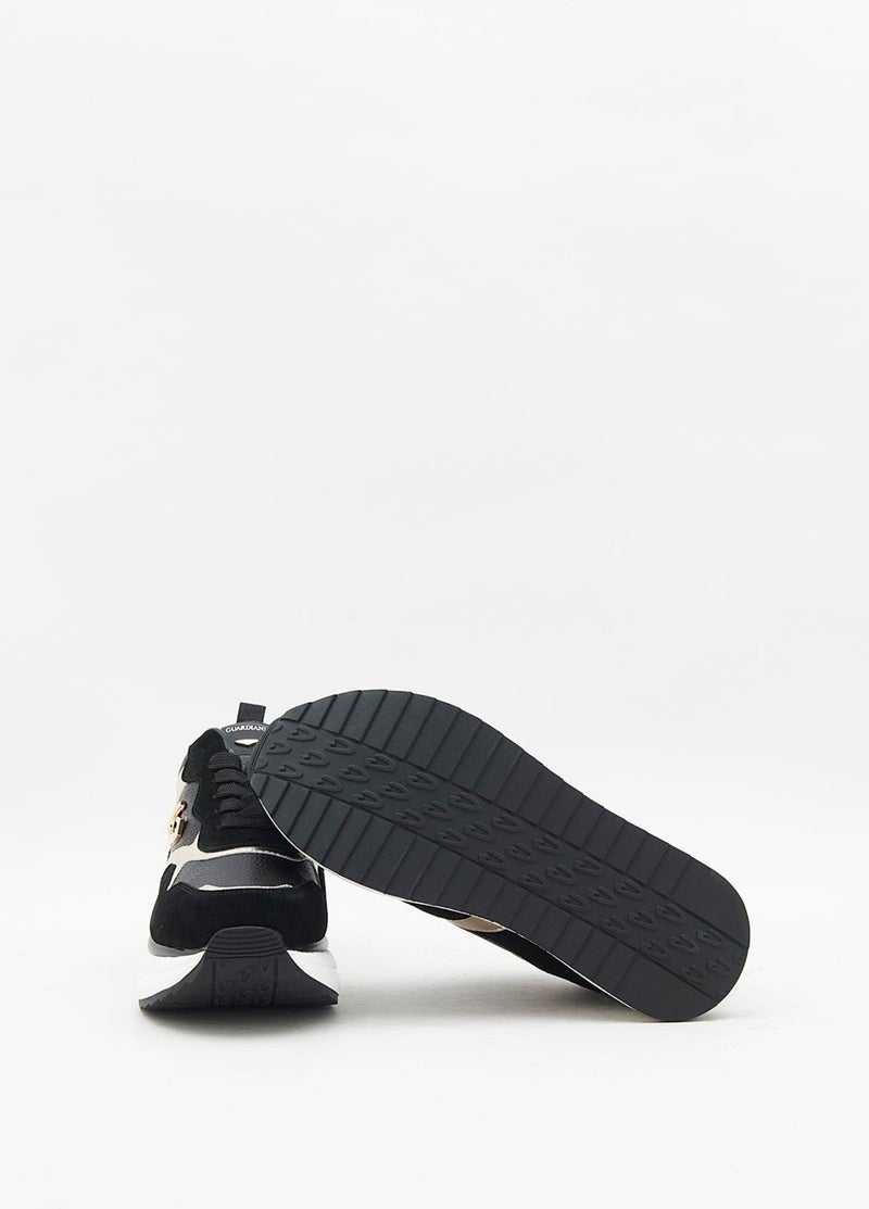 Guardiani Louise 0170 Women's Black-Gold Leather Sneakers  - Image 5