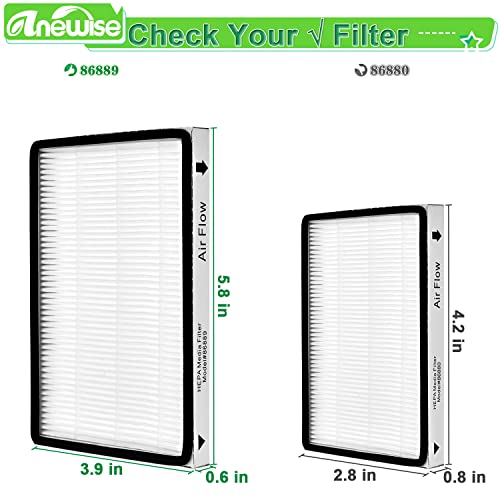 Anewise 3 Packs 86889 HEPA Media Filter Replacement for Kenmore EF-1, 86889, 20-86889, 40324, 53295 Canister and Upright Vacuum Cleaner, for Panasonic Part MC-V199H - Image 3