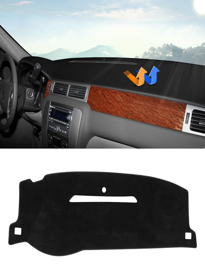 Autorder Dashboard Cover Mat for 2007-2013 Chevy Silverado Sierra,2007-2014 Chevy Tahoe Suburban Denali Avalanche&GMC Yukon/XL Without Dash Speaker&Only One Glove Box Accessories Velvet Dash Cover - Image 1