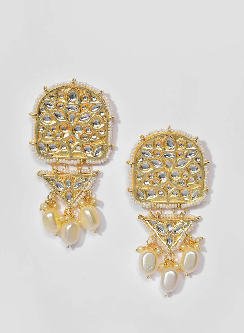SOHI Kundan Gold Plated Necklace Set