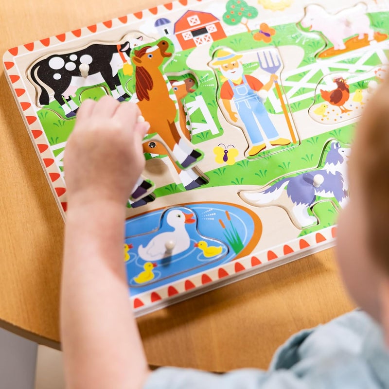Melissa & Doug Old MacDonald's Farm Sound Puzzle - Image 5