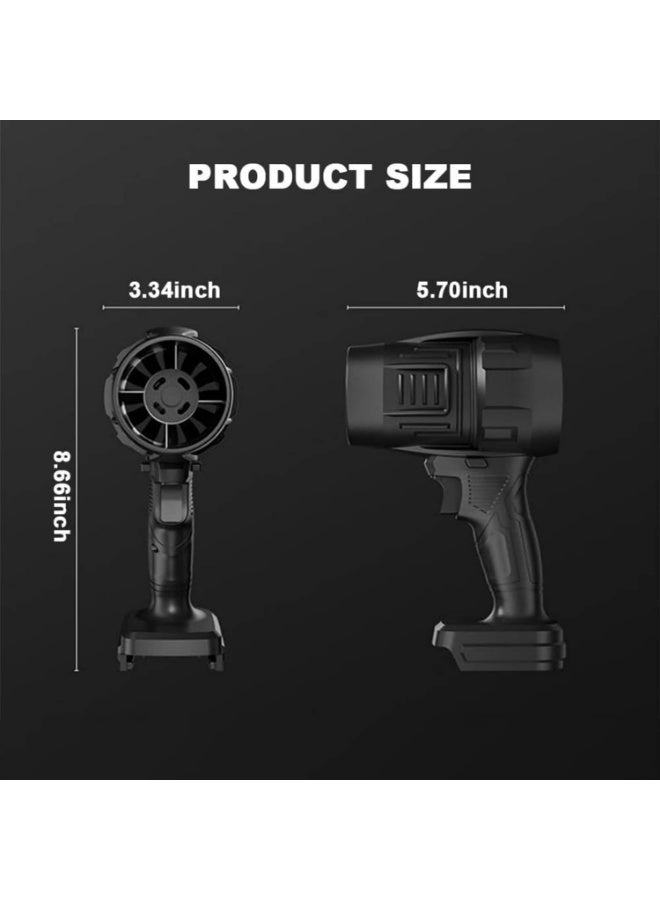 Meetion نفاخ أوراق كهربائي بدون سلك لتنظيف الفناء، نفاخ هواء محمول باليد مع بطارية وشاحن للتخييم والحديقة والكمبيوتر والفناء والعشب (48 فولت، 3 دبابيس) - Image 3