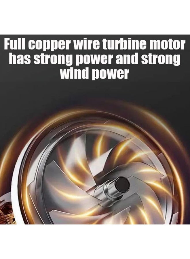 Meetion نفاخ أوراق كهربائي بدون سلك لتنظيف الفناء، نفاخ هواء محمول باليد مع بطارية وشاحن للتخييم والحديقة والكمبيوتر والفناء والعشب (48 فولت، 3 دبابيس) - Image 5