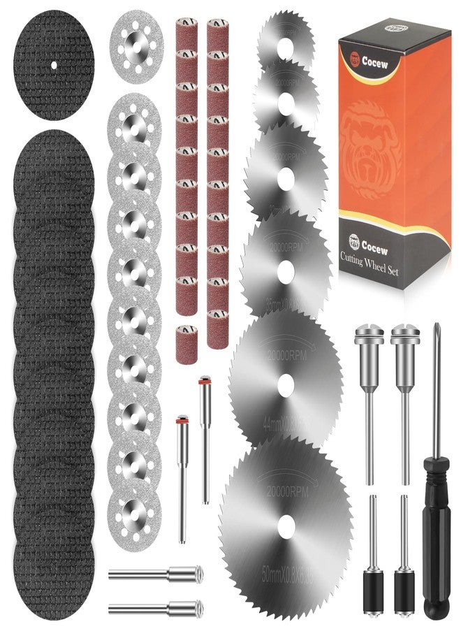 Cocew Carbide Rotary Burr Set,1/8" Shank Double Cut Tungsten carbide,with Cutting Wheel Set and Sanding Band,Great Attachments for Steel and Wood Working, Grinding, Cutting,Carving,and Engraving - Image 1