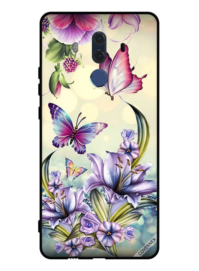 Covernex غطاء حماية لهاتف هواوي ميت 10 برو زهور و فراشات - Image 1