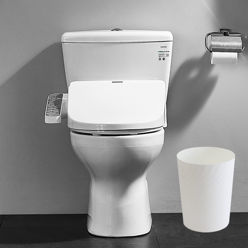 UUJOLY Plastic Small Trash Can Wastebasket, Garbage Container Basket for Bathrooms, Laundry Room, Kitchens, Offices, Kids Rooms, Dorms, (White, 1.8 Gallon/2 Pack) - Image 4