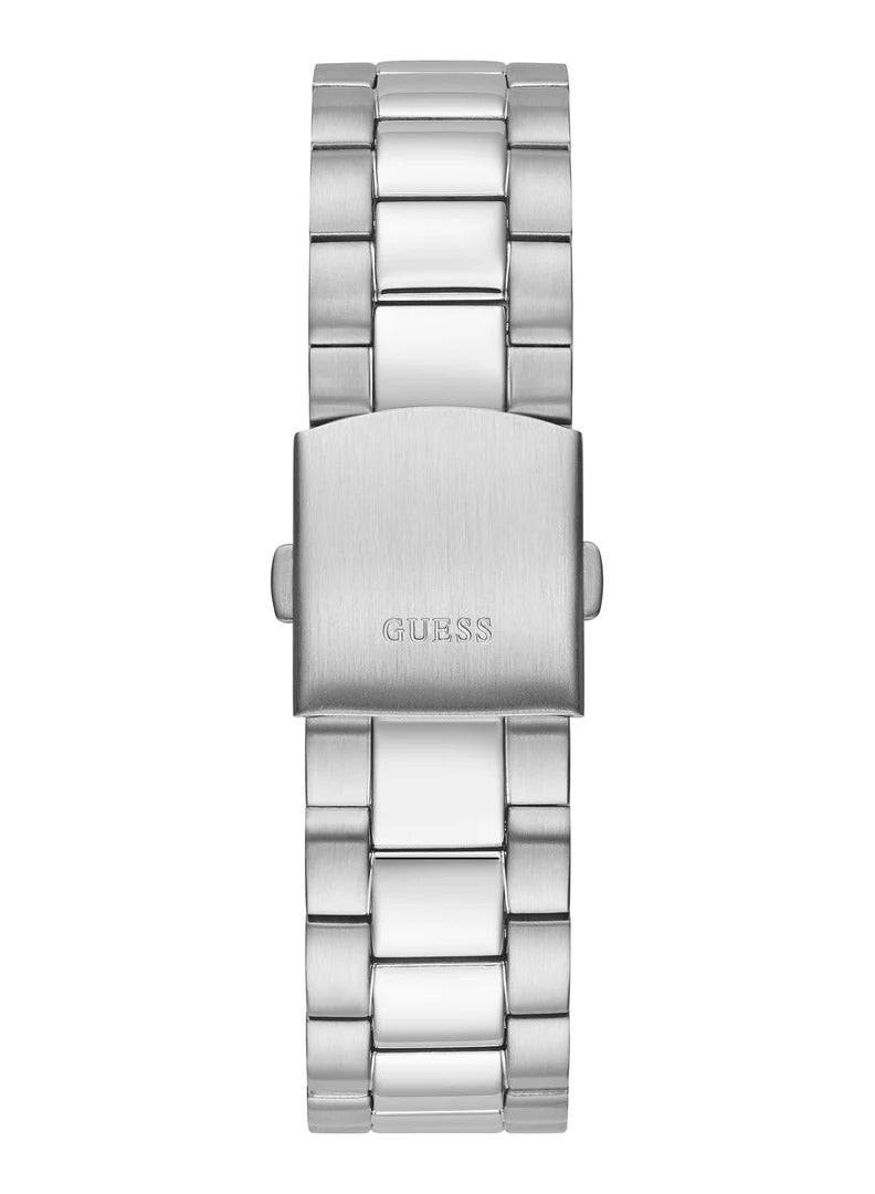 GUESS ساعة يد للرجال بقرص أخضر وحالة فضية اللون كوارتز - GW0265G10 - Image 4