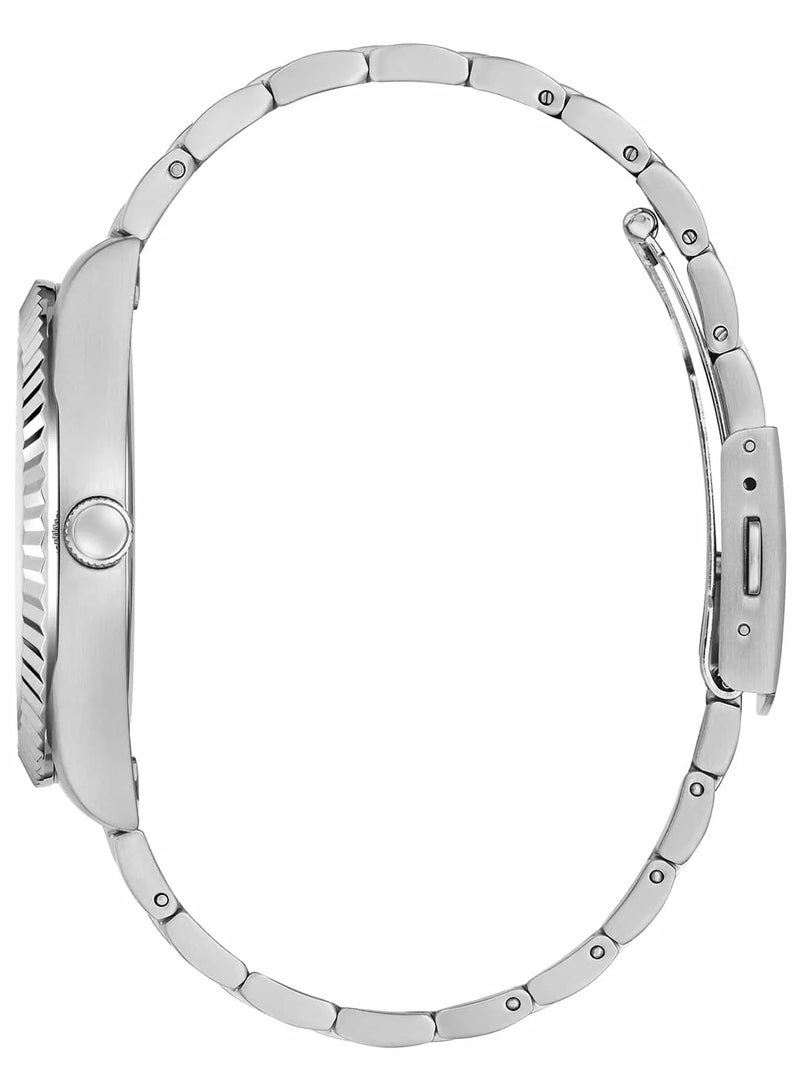 GUESS ساعة يد للرجال بقرص أخضر وحالة فضية اللون كوارتز - GW0265G10 - Image 3