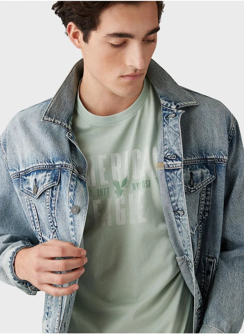 امريكان ايجل Logo Graphic Crew Neck T-Shirt