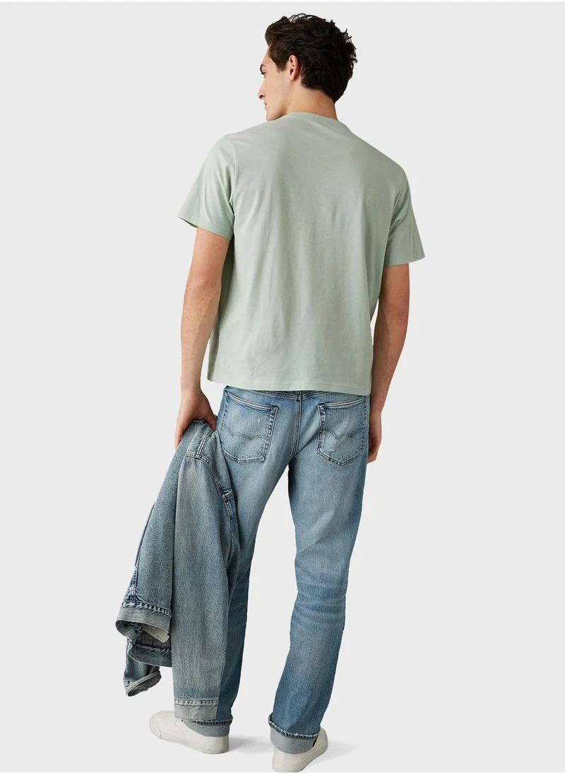 امريكان ايجل Logo Graphic Crew Neck T-Shirt