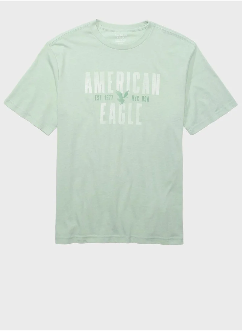 امريكان ايجل Logo Graphic Crew Neck T-Shirt