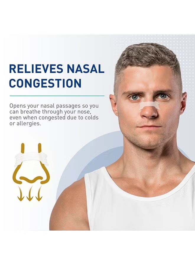 Breathe Right طقم شرائط أنف مضادة للشخير 44 قطعة - تنفس أفضل - تخفيف الشخير والاحتقان مجانًا - تقليل الشخير، تحسين جودة النوم - مقاومة للعرق، للاستخدام نهارًا وليلاً - لون البشرة - Image 5