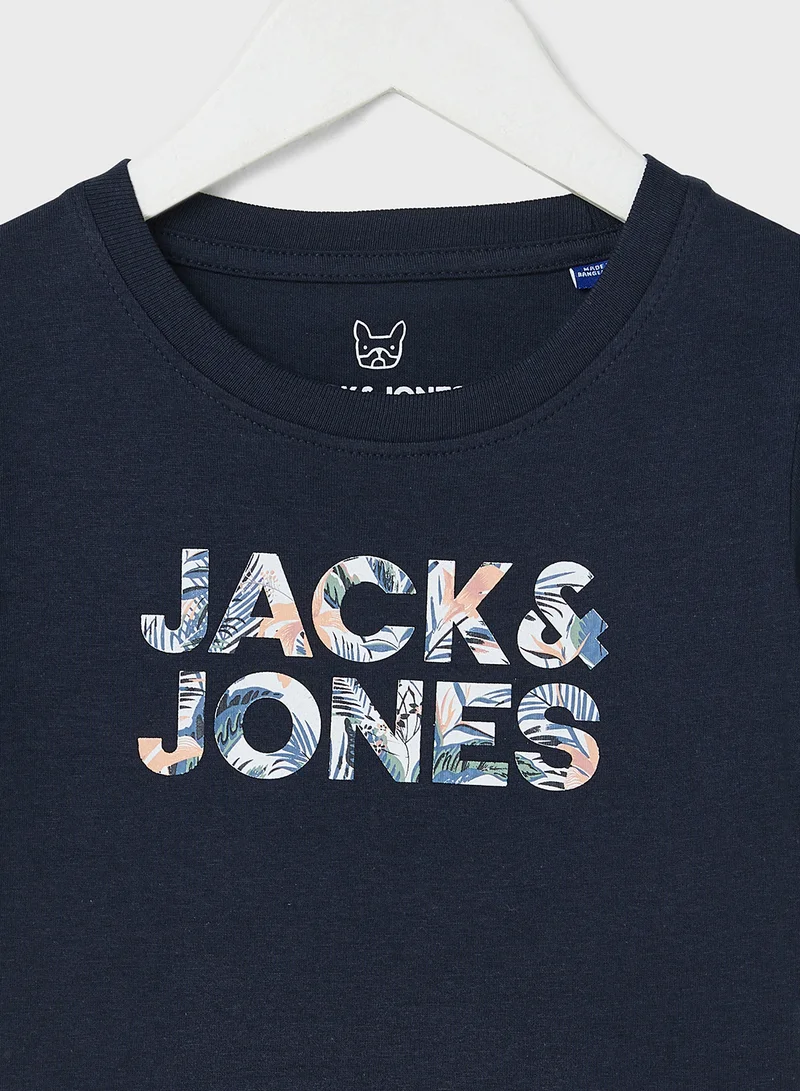 Jack & Jones Junior Kids Logo Crew Neck T-Shirts