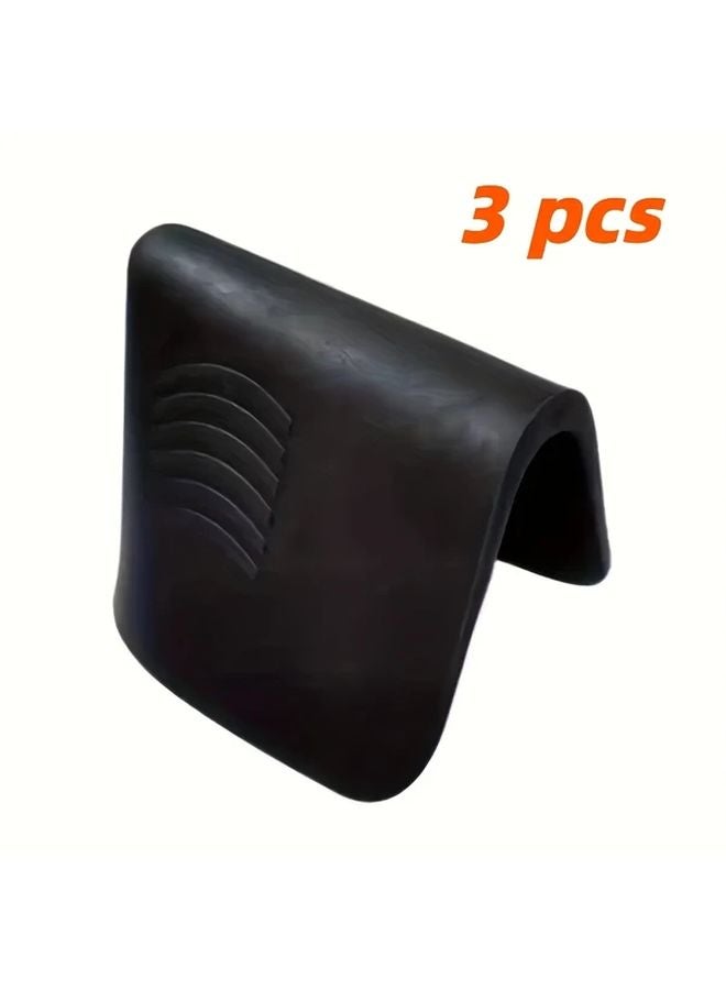 Professional Caulking Finisher Tool 3pcs Black Smooth Tile Grout Scraper Easy Clean Edge - Image 1