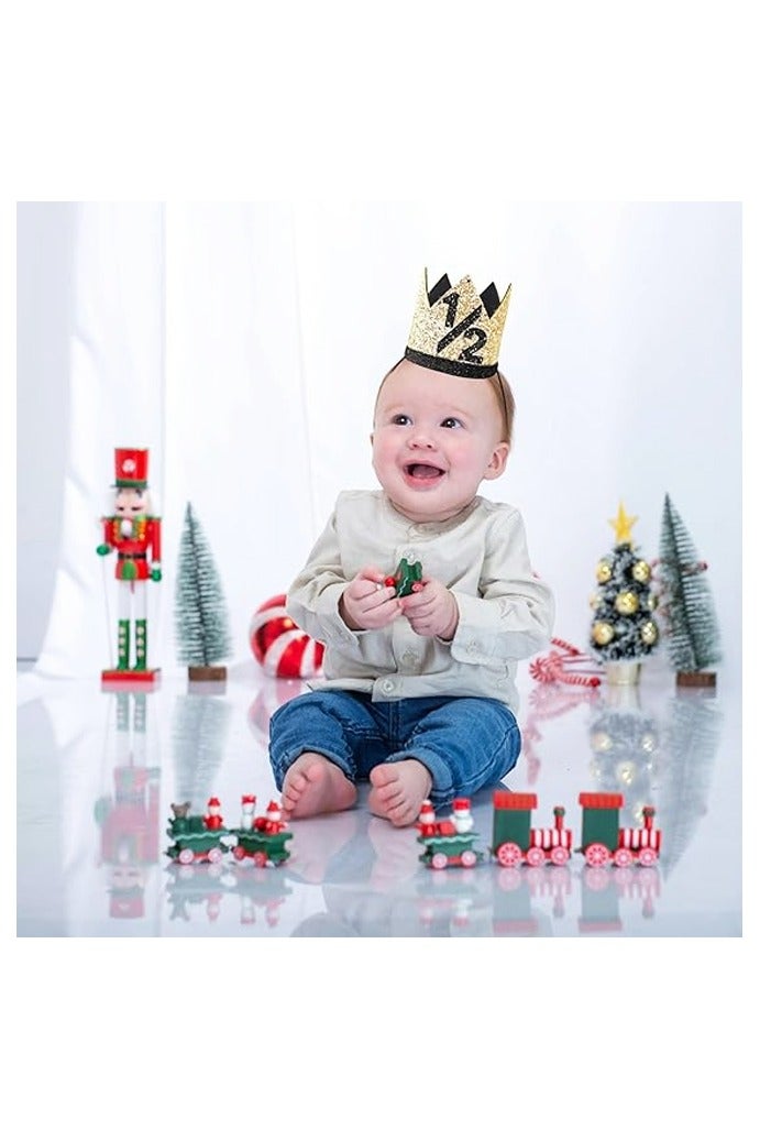 1/2 Birthday Boy Crown - Black and Yellow Adjustable Baby Boy Half Birthday Hat for 6-12 Months - Image 5