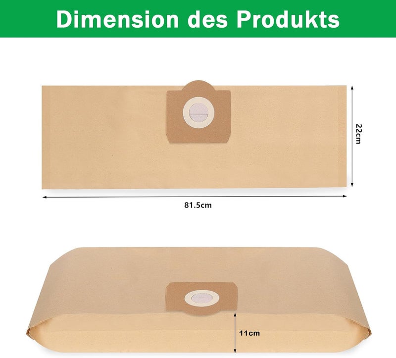 Tomkity 10 Kärcher Vacuum Cleaner Bags with 2 Filters Replacement for Kärcher WD3 WD2 WD1 MV2 MV3 SE 4002, Filter Set KFI 357 Bags (6.959-130.0) and Filter (6.414-552.0) - Image 2