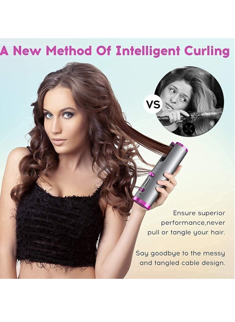 ELTRAZONE - Cordless Automatic Hair Curler – Portable USB Rechargeable Curling Iron with LCD Temperature Display, Fast Heating & Auto-Rotating for Travel & Home (FHC61) - Image 1