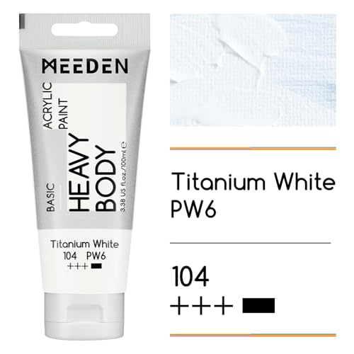 MEEDEN Titanium White Acrylic Paint: Pack of 2 Heavy Body Acrylic Paints (100ml/3.38oz x 2 Tubes) - Image 2